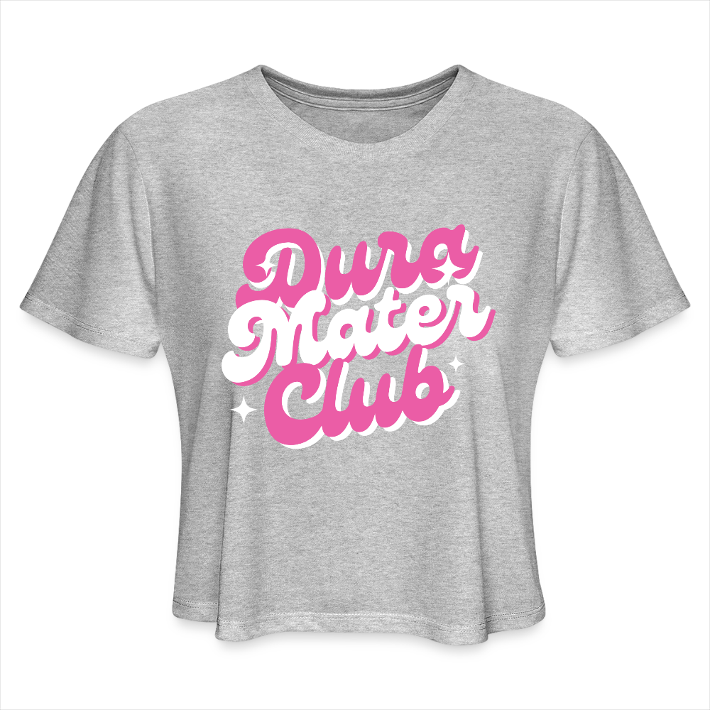 Dura Mater Club Crop Tee - heather gray