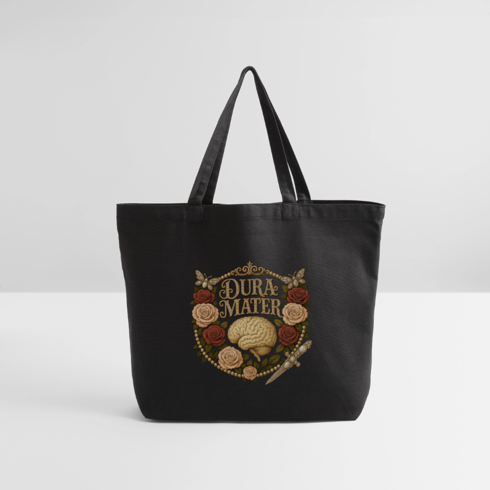Dura Mater Floral Tote - black