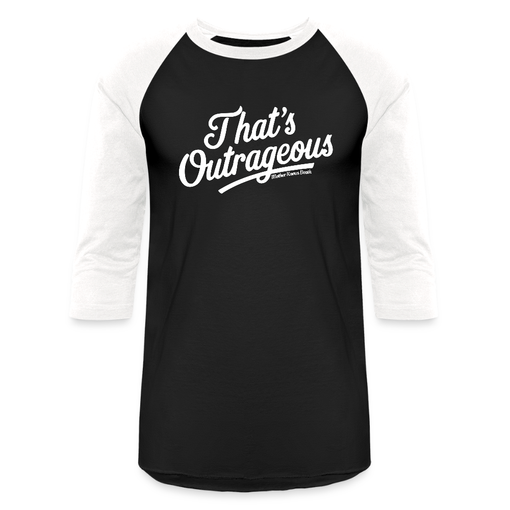 Outrageous Baseball T-Shirt - black/white