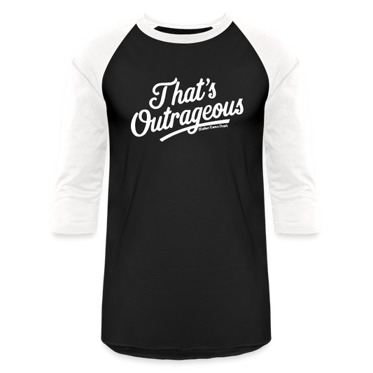 Outrageous Baseball T-Shirt - black/white