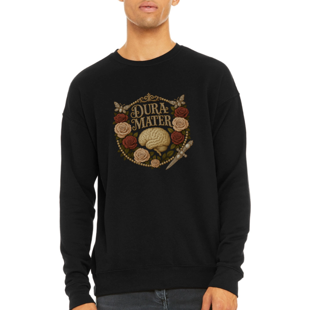 Dura Mater Floral Crewneck - black