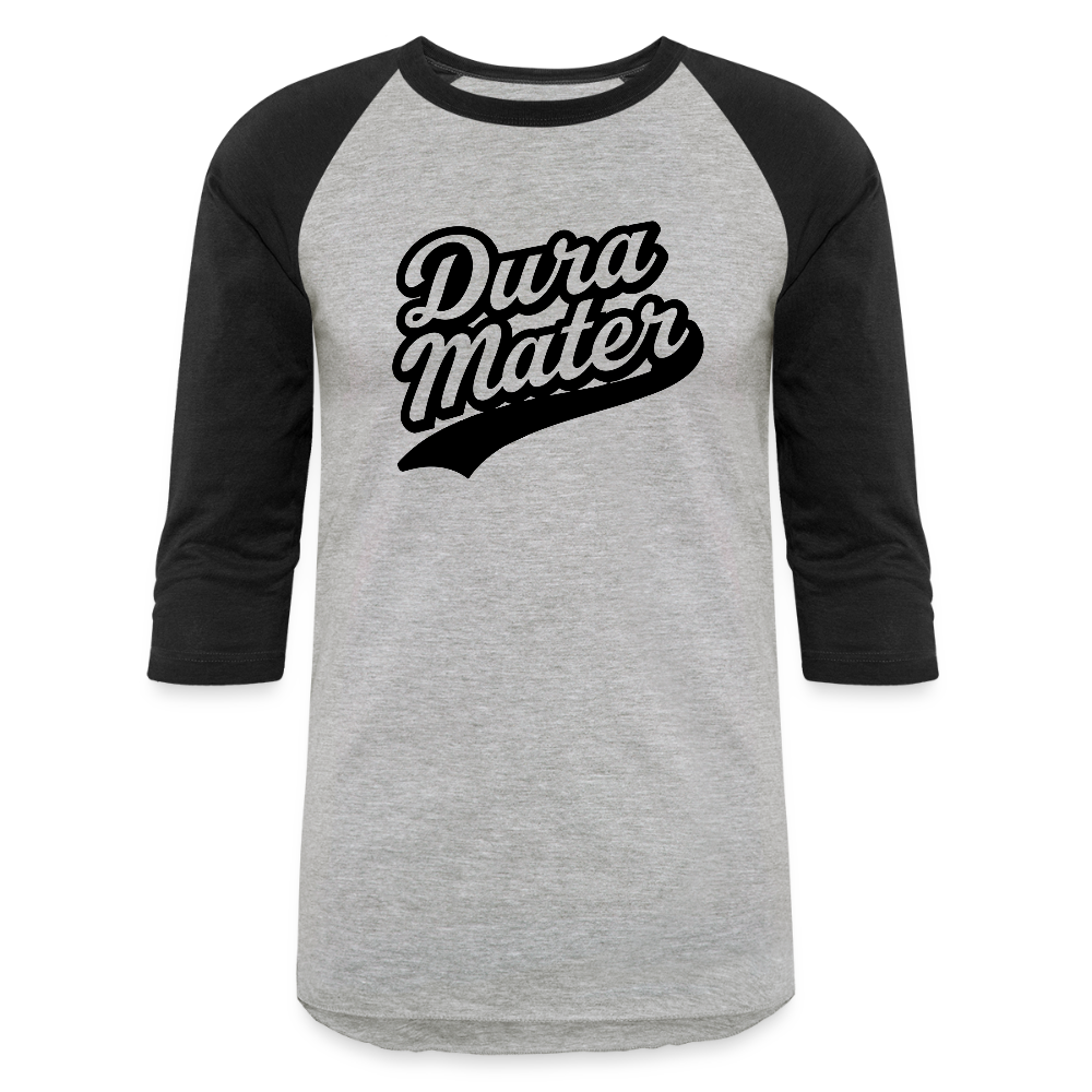 Dura Mater Baseball Tee - heather gray/black