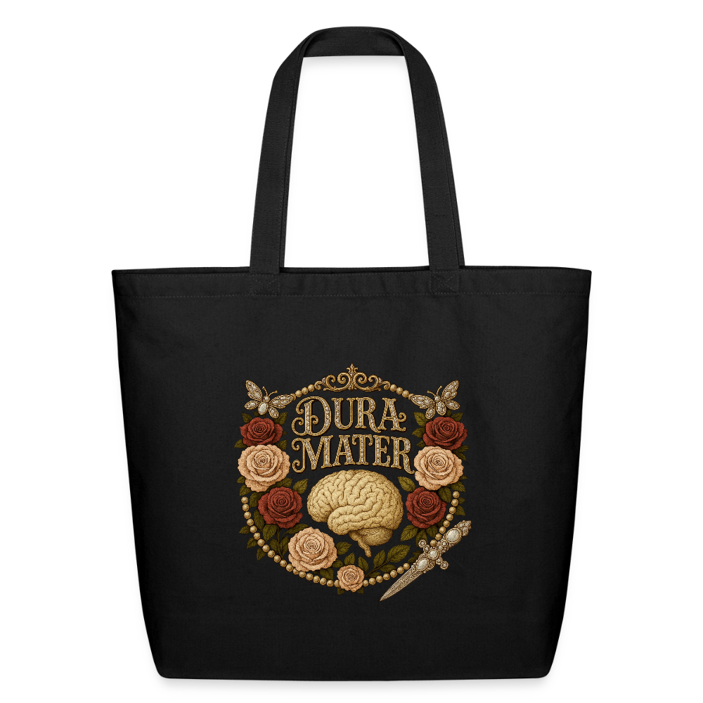 Dura Mater Floral Tote - black