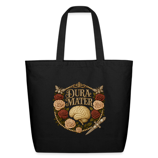 Dura Mater Floral Tote - black