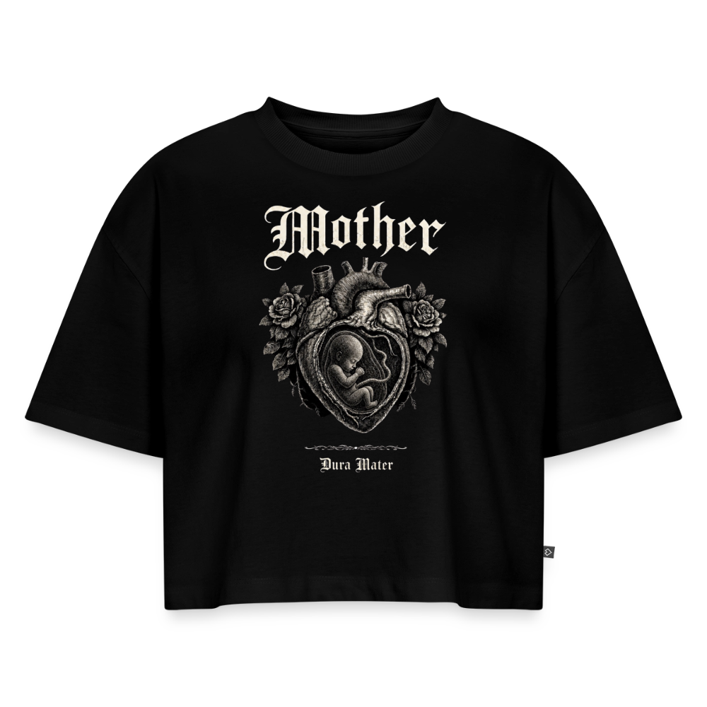 Mother Cropped Tee - black