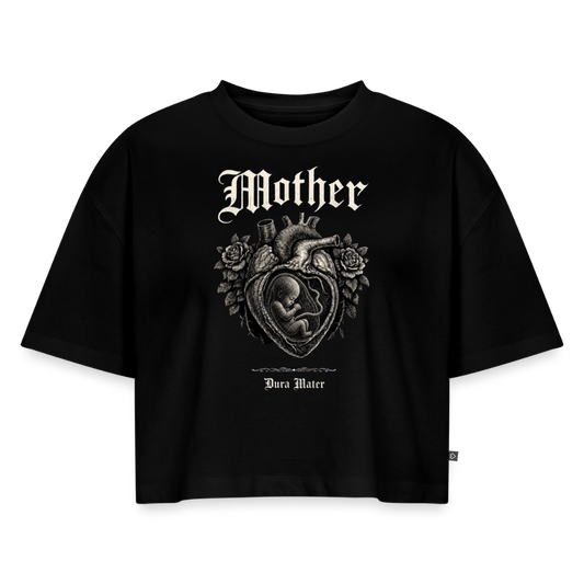 Mother Cropped Tee - black