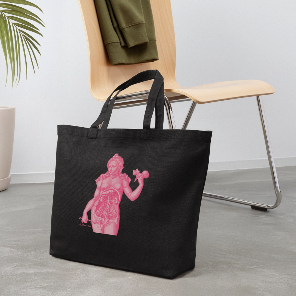 Book Cover Tote Bag - black